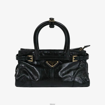 Prada Mini Leather Handbag Black 1BA486 159088753 [P]