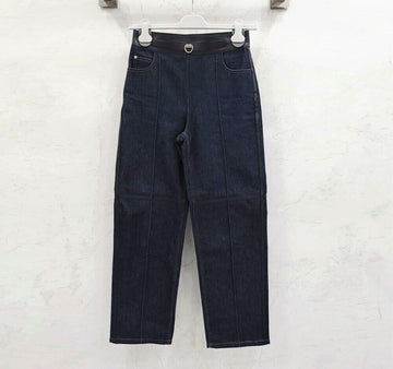 HERMES ラムスキン ダークブルージーンズパンツ 137609767 [P]