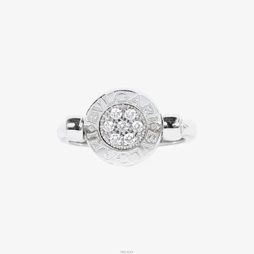 BULGARI Flip-Ring 51 Schwarz Onyx Diamant Pavé 159089358 [P]