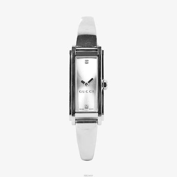 GUCCI 1500L Bangle Quarz Uhr Silber YA015563 159089613 [P]