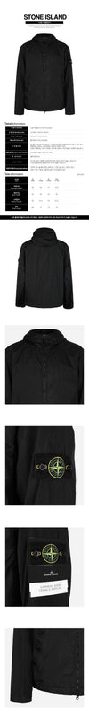 STONE ISLAND Wrinkled Nylon Hooded Jacket Schwarz 4100001 S0A23 V0029 159089793 [P]