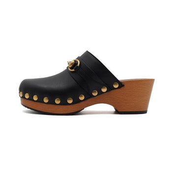 GUCCI ホースビットレザー クロッグ レディース ミュール ローファー サンダル 702780 159094620 [P]