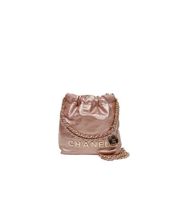 CHANEL ミニメタリックピンク22ショルダーバッグ66556 159094646 [P]