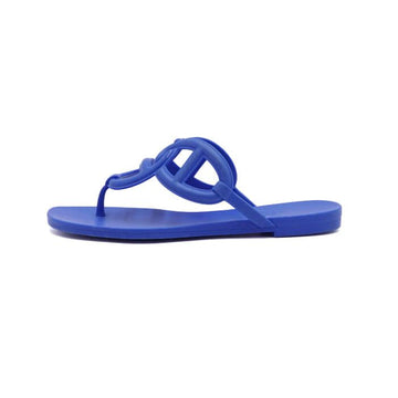 Hermes Shandal Ejeri Blue Outremer Color Women's Sandals Beach Slippers H221001Z 159094667 [P]