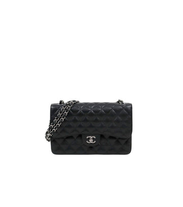 CHANEL ブラックラージキャビアクラシックバッグダブルフラップ 65600 159094790 [P]