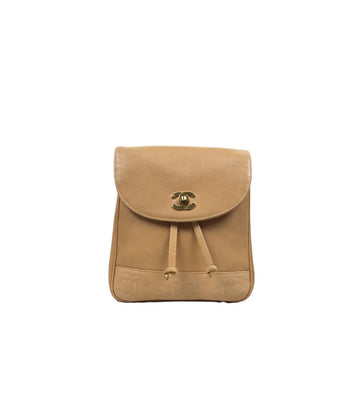 CHANEL ベージュキャビアトリプルCCバックパック 64407 159098910 [P]