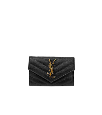 SAINT LAURENT ブラック マトラッセ エンベロープ カードケース 65348 159098917 [P]