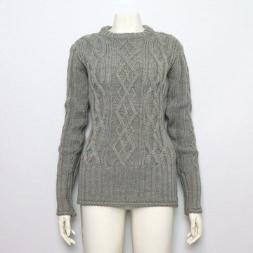 THOM BROWNE 三本ラインアランケーブルウール女性セーターニット aa65797 159102124 [P]
