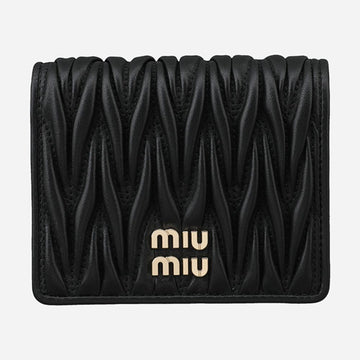 MIU MIU 6F Matte Arasse Geldbörse Schwarz 5MV204 AFPP F0002 159107753 [P]