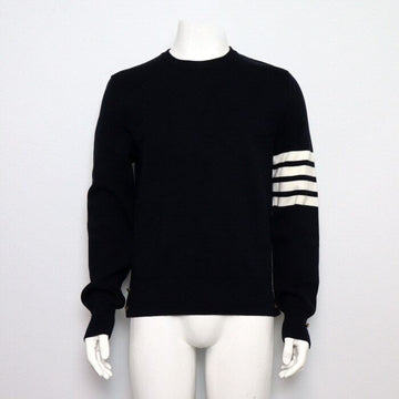 Thom Browne MKA202A Navy Milano Stitch Crewneck Men's Knit with Gold Buttons 159108299 [P]
