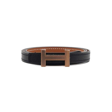 HERMES ローズゴールドバックルスイフトアプソンエトープ13mmリバーシブル女性ベルトH065538 159108377 [P]