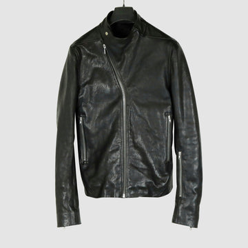 RICK OWENS ラムスキンリリースレザージャケットRU02F4745-LGY 15028 159122504 [P]