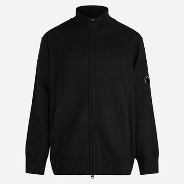 CP COMPANY 6F Linsen Zip-Cardigan Schwarz RFCMKN708A 110149A 999 159122948 [P]