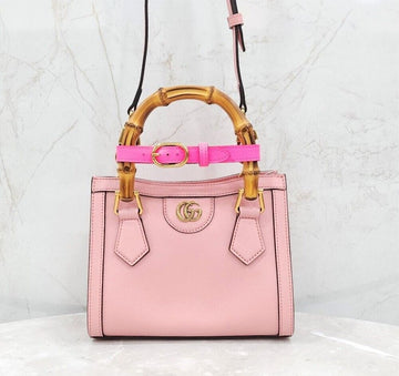 Gucci New Pink Diana Bamboo Top Handle Shoulder Bag 655661 149908034 [P]