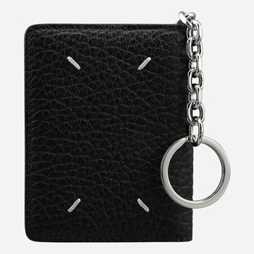 MAISON MARGIELA スティッチ キーリング カード 財布 ブラック 159123186 [P]