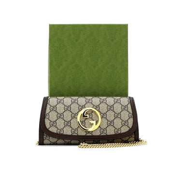 Gucci GG Supreme Canvas Blondie WOC Crossbody Bag with Gold Chain 725215 159123236 [P]