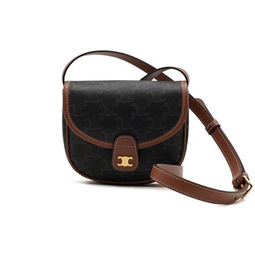 CELINE トリオペ キャンバス ゴールドロゴ ミニ ベサーチ ショルダーバッグ & クロスバッグ aa66657 159123242 [P]