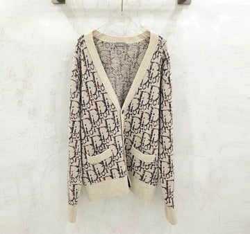 DIOR Oblique Beige Jacquard Cardigan 13M233AT662 150314557 [P]