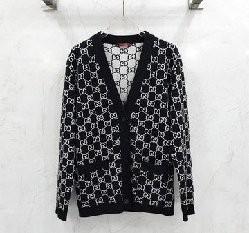 GUCCI リバーシブル GG ウール ジャカード カーディガン 798157 125858711 [P]