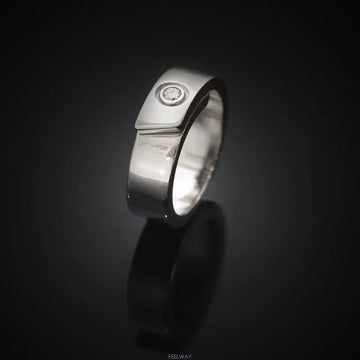 CARTIER 18K Anniversaire 18K Weißgold Diamant 1P 47 5.8MM 7241767877 75683735 [P]