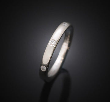 VAN CLEEF & ARPELS ダンテレマン エトワール ウェディングバンド プラチナ ダイヤ3P 47号 2.5MM 7241679226 75683762 [P]