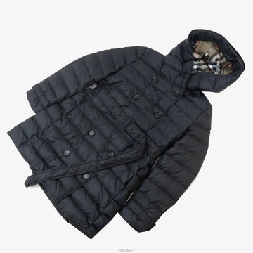 Burberry Whitley Belted Down Jacket Black L 8091112 159123428 [P]