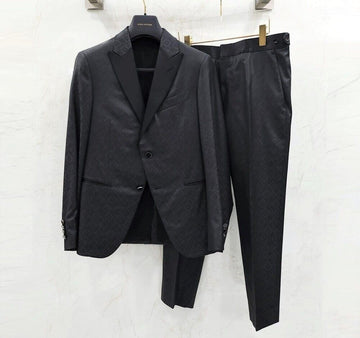 Louis Vuitton Evening Wax Flower Cut Away Jacket Pants Suit Set 149806575 [P]