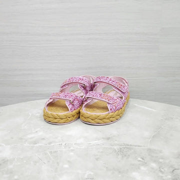 CHANEL Velcro Tweed Sandals G945 157648909 [P]