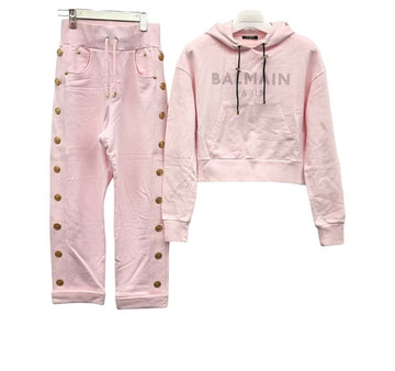 Balmain Hooded Training Pants Set with Gold Buttons ETB021035 151516224 [P]