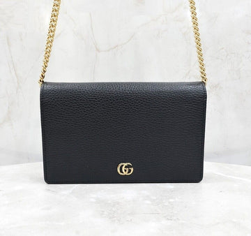 GUCCI gg GG マモン ミニ レザー チェーンバッグ 126763280 [P]