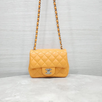 CHANEL Classic Petite Sac Mini Chain Flap Bag Lambskin Insert Chip A35200 157616162 [P]