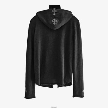 Chrome Hearts Cashmere Hoodie Zip-Up Black X6W02VEB 159124706 [P]