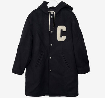 CELINE 2V73S553R Doppel-Face-Woll-Collage-Langparka E493WV7O 157636386 [P]