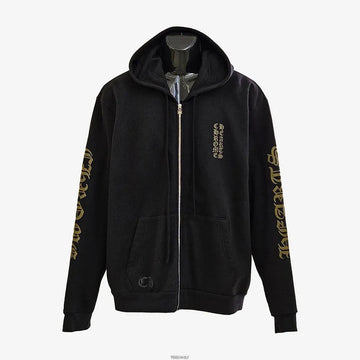CHROME HEARTS バーティカルロゴフーディージャケット M ブラック 159124777 [P]