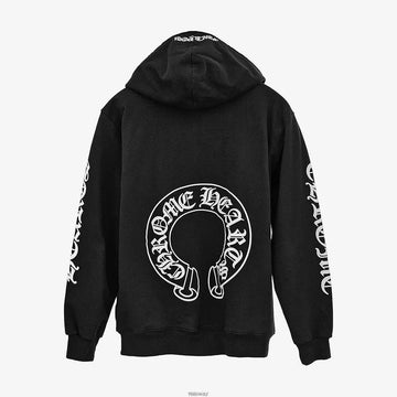 Chrome Hearts Puck You Horseshoe Lettering Hooded Jacket Black QLREQPZM 159124784 [P]