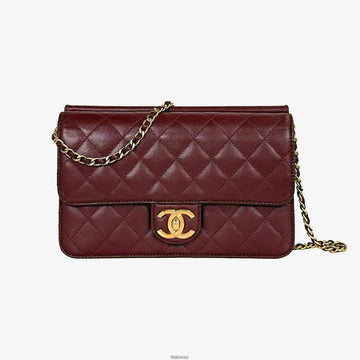 CHANEL Crossing Times Flapback Medium Burgundy 18th Collection PJNNXAK8 159124840 [P]