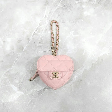 CHANEL Pink Heart Bag Charm AP4838 157616760 [P]