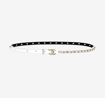 CHANEL レザー ゴールド チェーン ベルト 110553 157666845 [P]