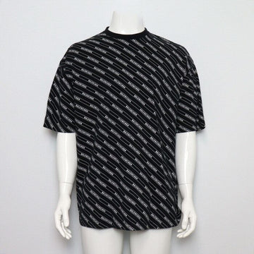 Balenciaga Cotton All Over Logo Short Sleeve T-Shirt 570805 Black 159129379 [P]