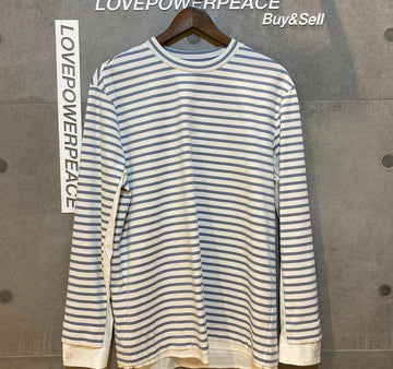 TIME Stripe Shirt Mix Oversized Long Sleeve T-Shirt D111121 148409799 [P]