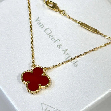 Van Cleef & Arpels YG Alhambra Vintage Necklace Carnelian VCARD38500J081004 159139413 [P]