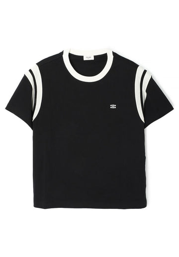 CELINE レギュラー 半袖 Tシャツ ブラックホワイト 2X30O671Q 38AW 119024157 [P]