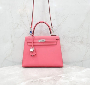 Hermes Kelly 25 App Song Rose Azalea Silver 155898558 [P]