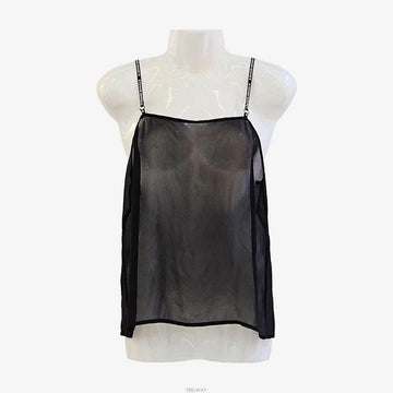 CHROME HEARTS Satin Trägertop Schwarz 159171629 [P]