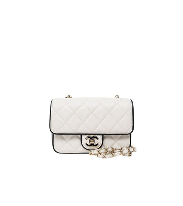 CHANEL Weiße Stepp-CC-Ketten-Schultertasche 66800 159172208 [P]