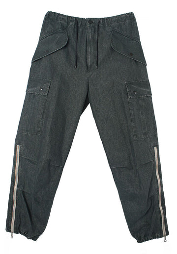 DRIES VAN NOTEN PENTIN beschichtete Leinen Cargo-Hose 2410209448372605 77244394 [P]