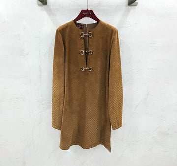 GUCCI レザー ドレス ワンピース 817757 154958108 [P]