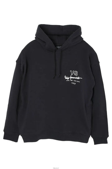 Yohji Yamamoto Y3 M MERCH Hoodie Black KB2604 146225325 [P]