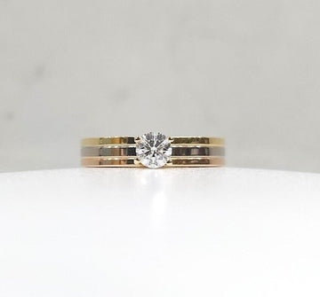 Cartier Diamond Bandon Louis Solitaire Wedding Band Ring 49 152603804 [P]