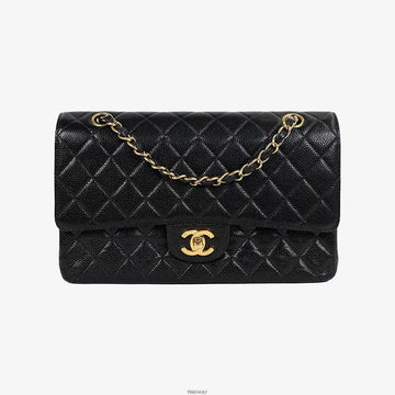 CHANEL Klassische Flap Bag Medium Schwarz 6-Serie A01112 159182572 [P]